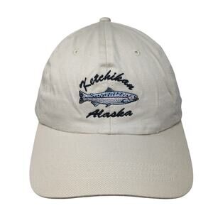 Ketchikan Alaska Slideback Baseball Cap Beige OS Adjustable Prairie Mountain